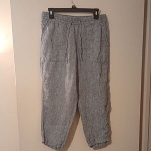 Lands' End Gray Women's Capris with Elastic Waistband